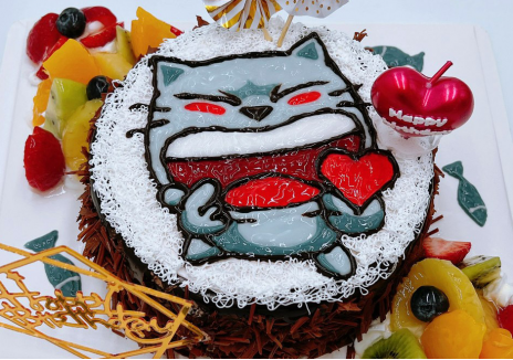 《米詩堤甜點王國》貓爪爪手繪蛋糕